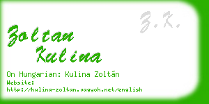 zoltan kulina business card